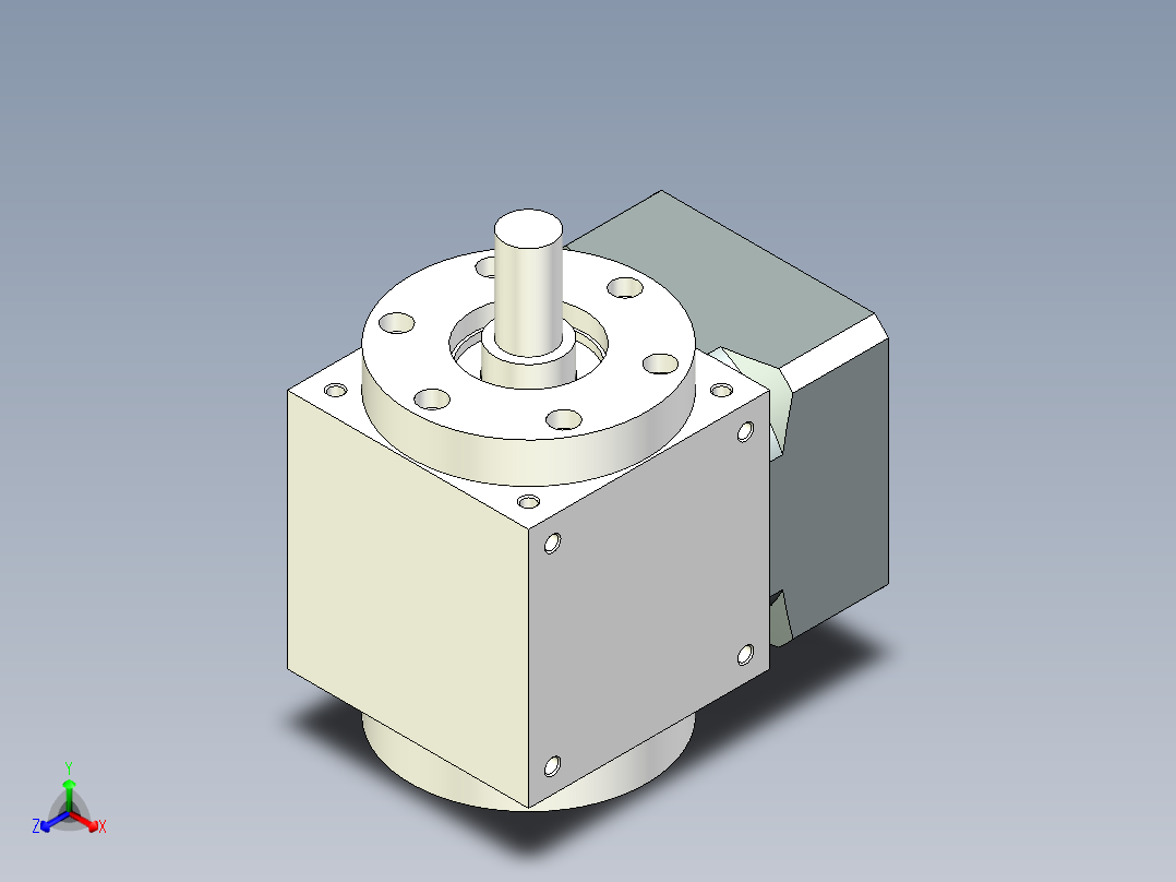 换向器PW90单轴-1 19-70-90-M6.stp正等轴测图
