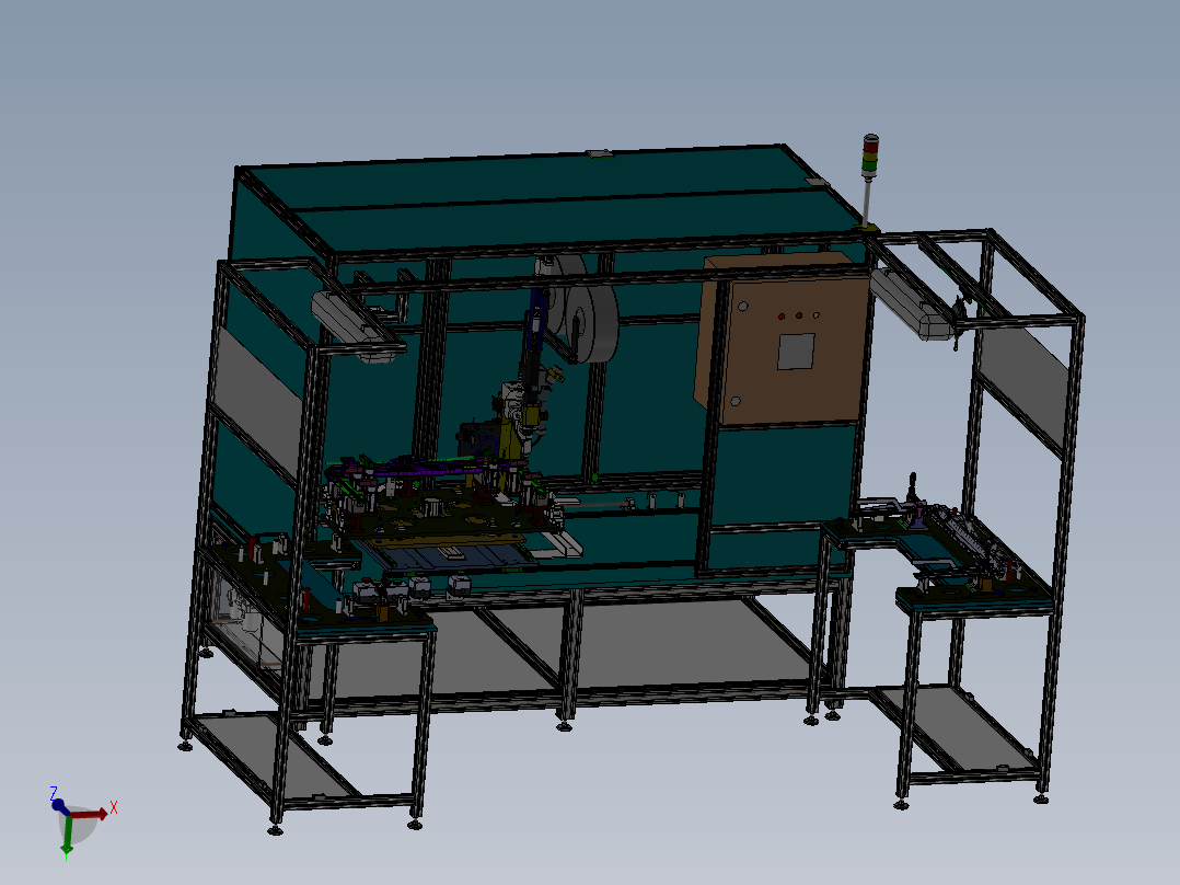 汽车天窗装配线PA40(OFFLINE导轨铆接工位）sw16可编辑+工程图