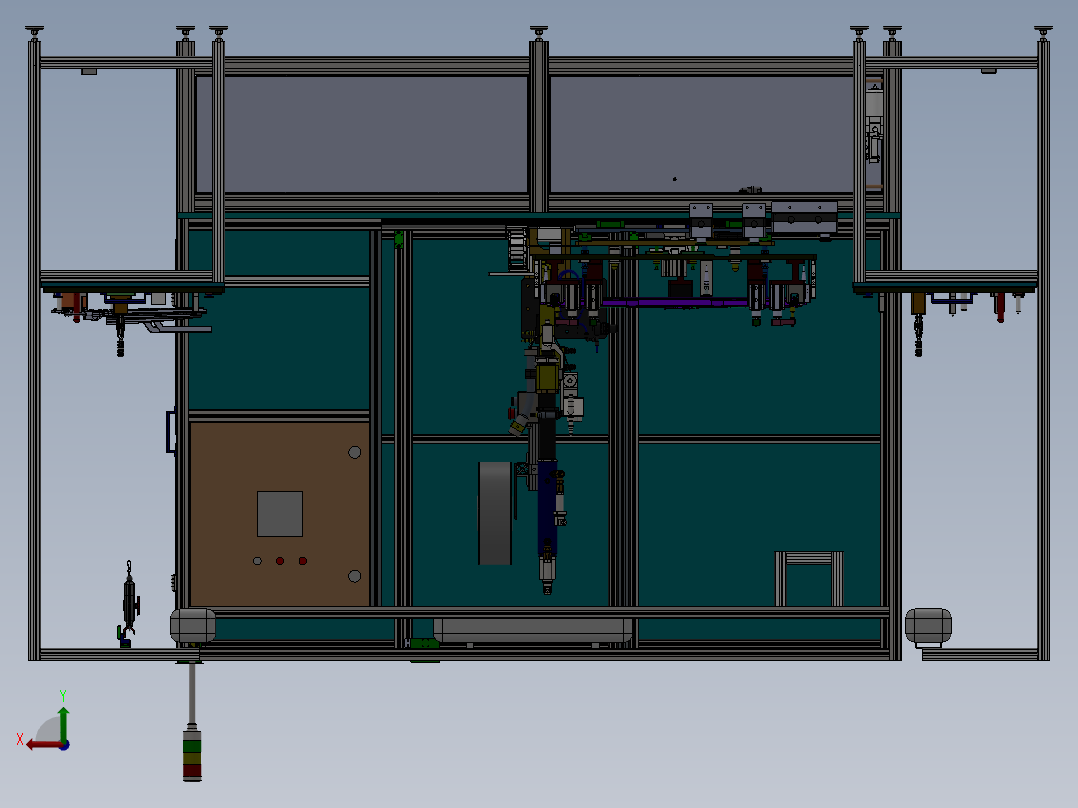 汽车天窗装配线PA40(OFFLINE导轨铆接工位）sw16可编辑+工程图后视图