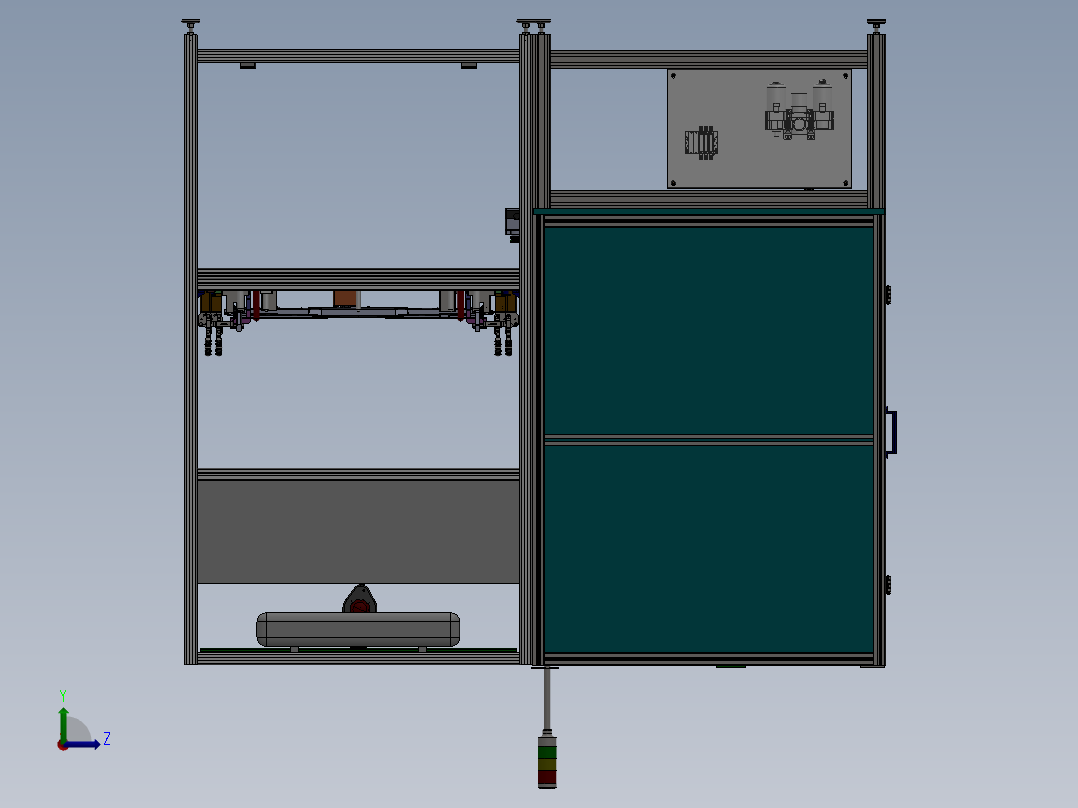 汽车天窗装配线PA40(OFFLINE导轨铆接工位）sw16可编辑+工程图左视图