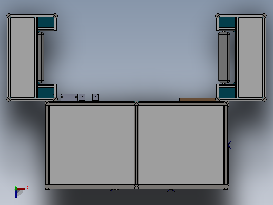 汽车天窗装配线PA40(OFFLINE导轨铆接工位）sw16可编辑+工程图俯视图