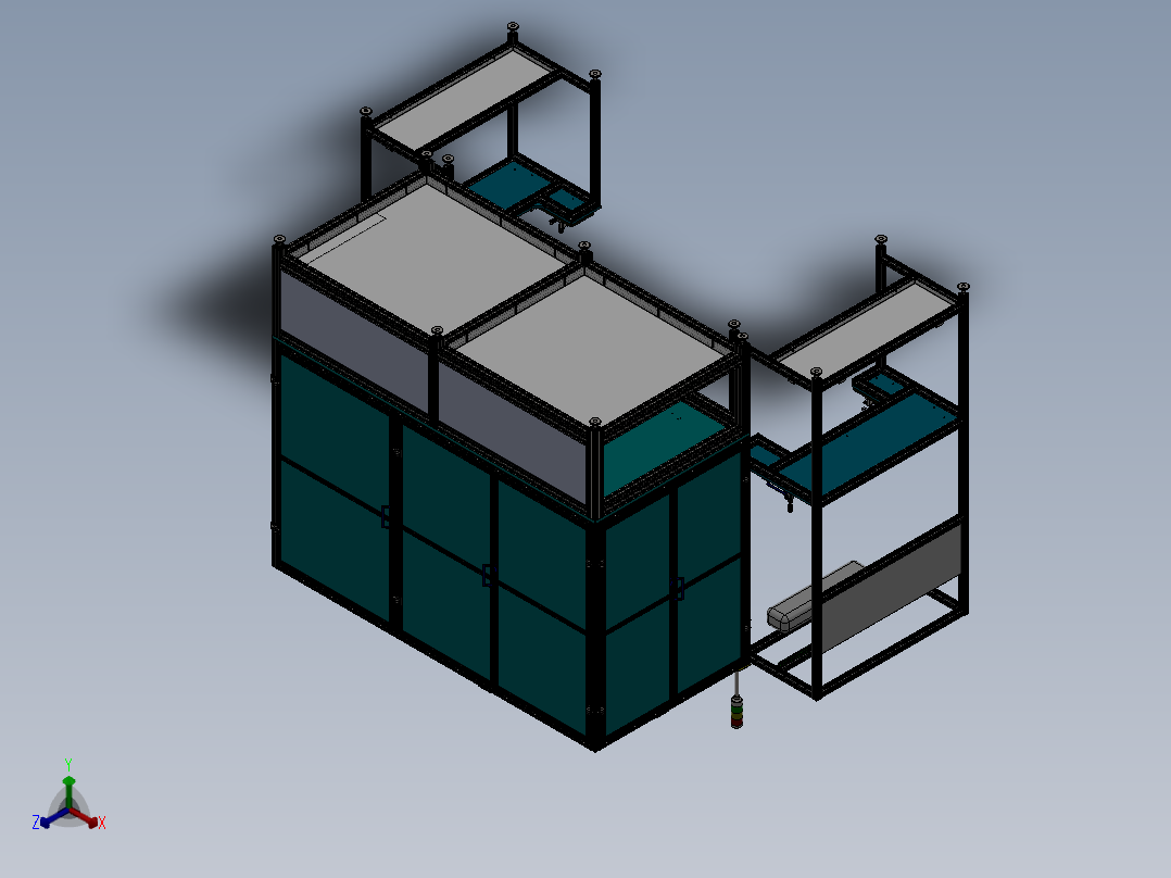 汽车天窗装配线PA40(OFFLINE导轨铆接工位）sw16可编辑+工程图正等轴测图