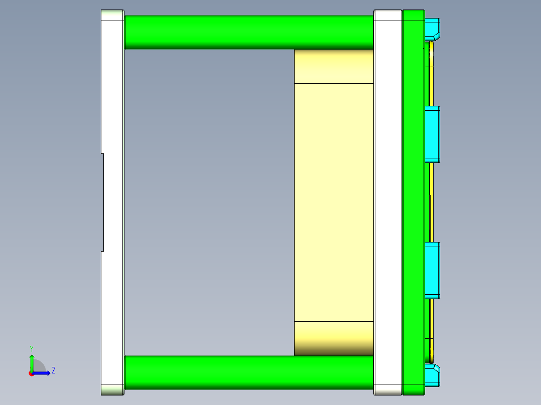 ABW70TS-A-笔记本CNC工装夹具三维模型CNC1-1203左视图
