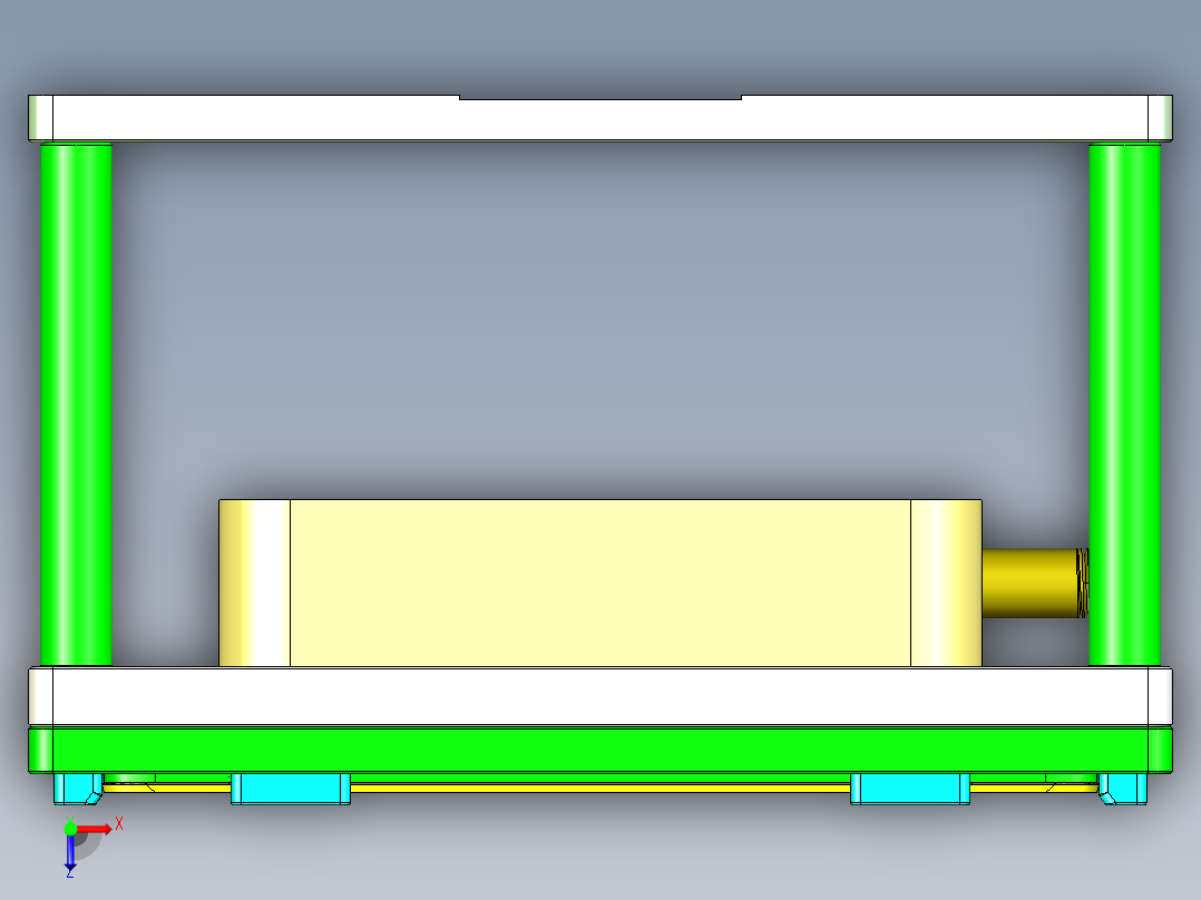 ABW70TS-A-笔记本CNC工装夹具三维模型CNC1-1203俯视图