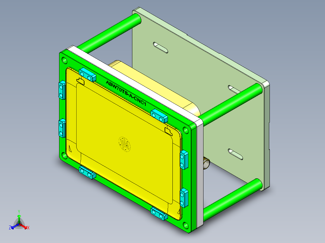 ABW70TS-A-笔记本CNC工装夹具三维模型CNC1-1203正等轴测图