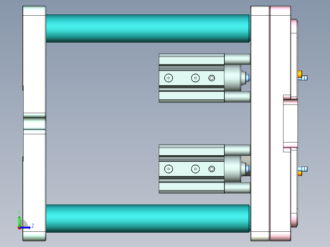 SPS-笔记本CNC工装夹具三维模型CNC3-0107左视图