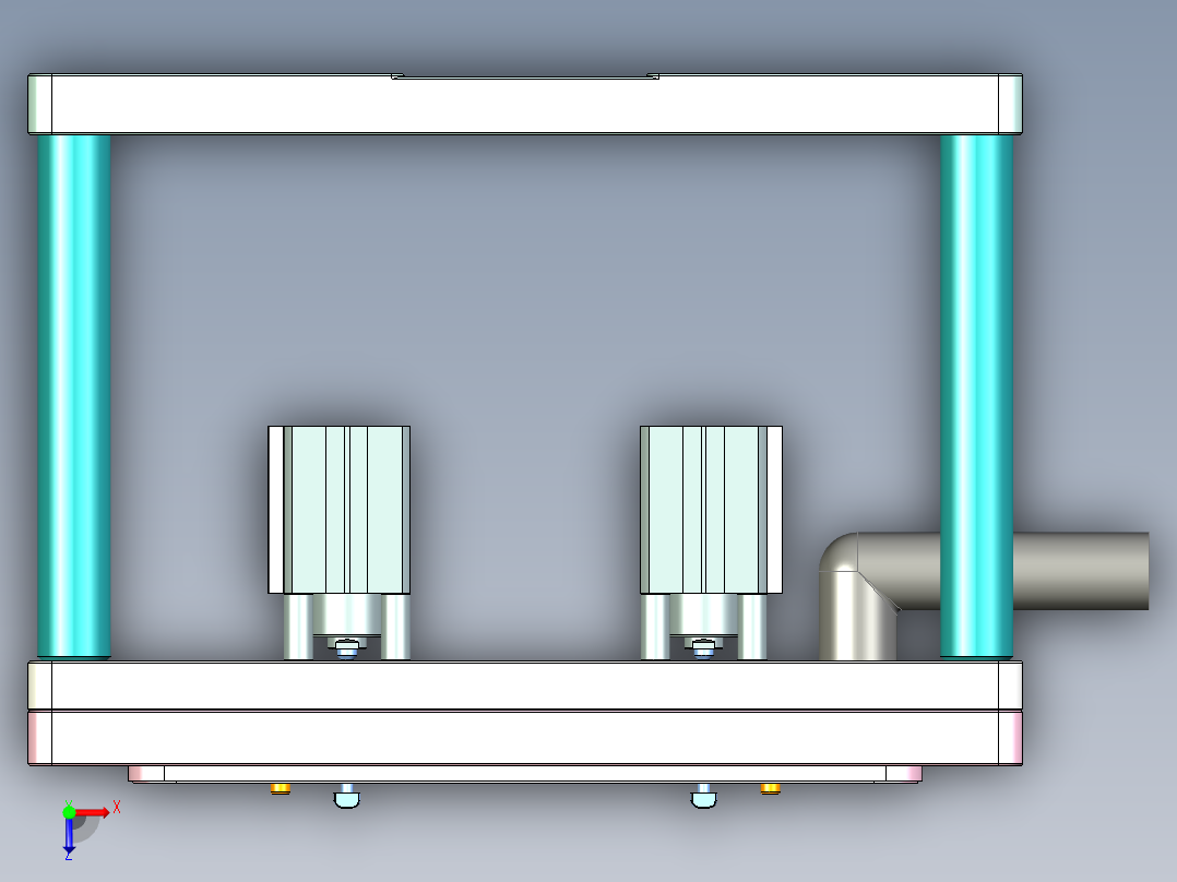 SPS-笔记本CNC工装夹具三维模型CNC3-0107俯视图