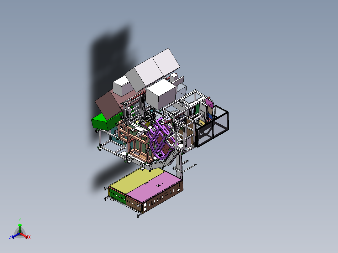马达定子绝缘块插入机sw18可编辑正等轴测图