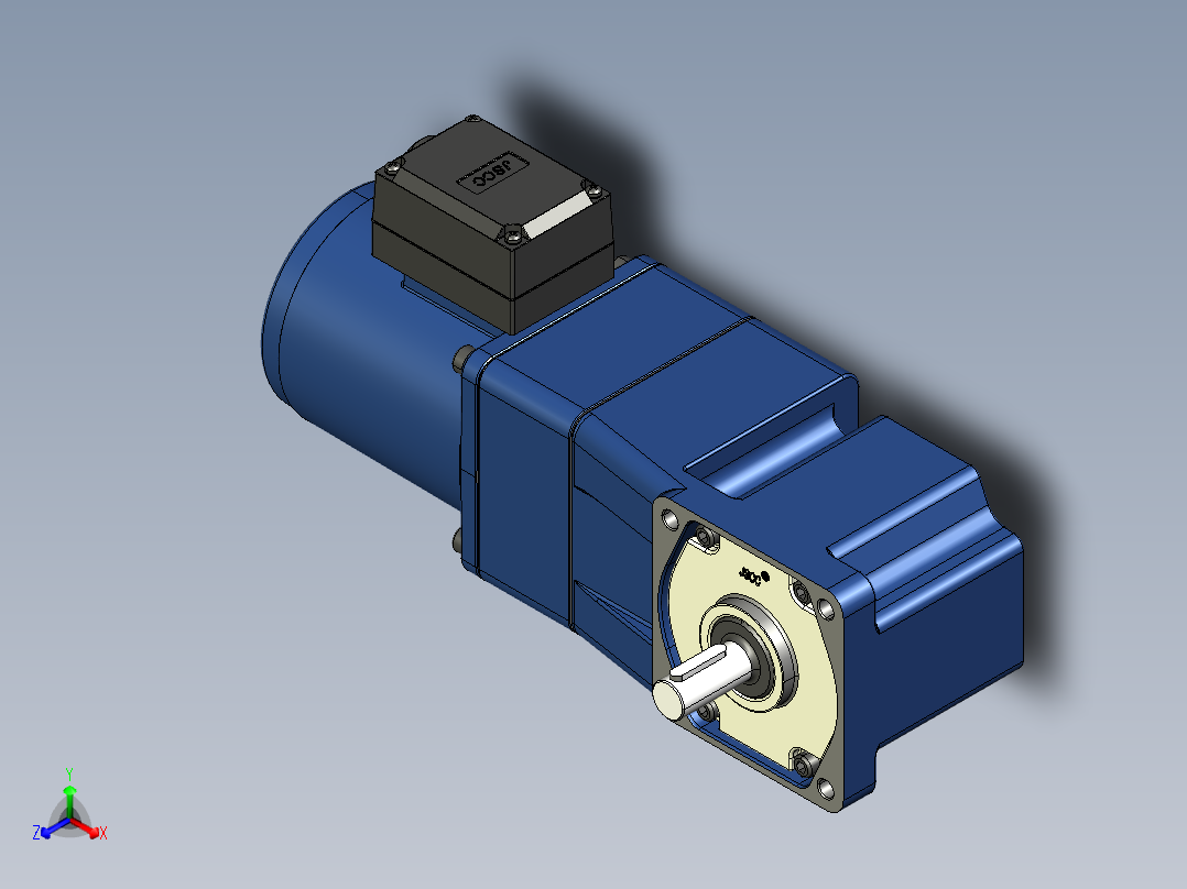 YT系列调速电机-40yt02-1800正等轴测图