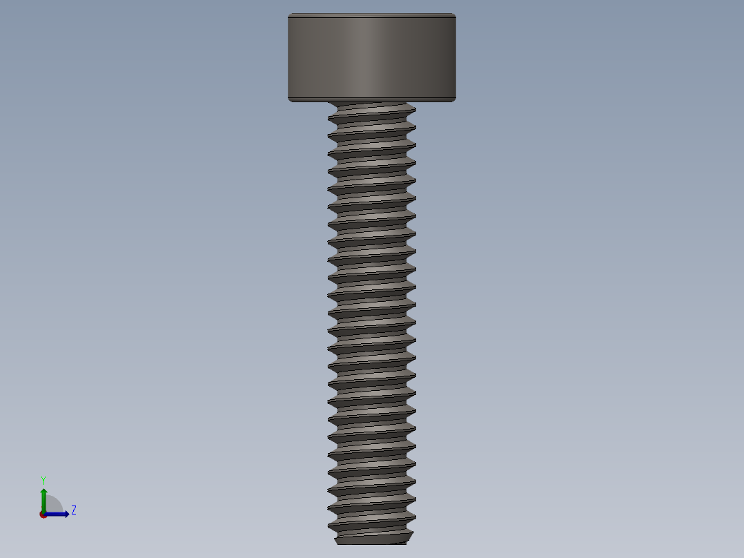 Screw_DIN_912_M2x10F_A2.SLDPRT公制内六角螺钉左视图