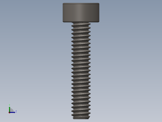 Screw_DIN_912_M2x10F_A2.SLDPRT公制内六角螺钉左视缩略图