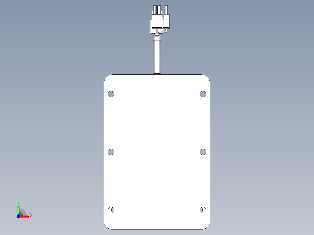 折返式电动缸前视图
