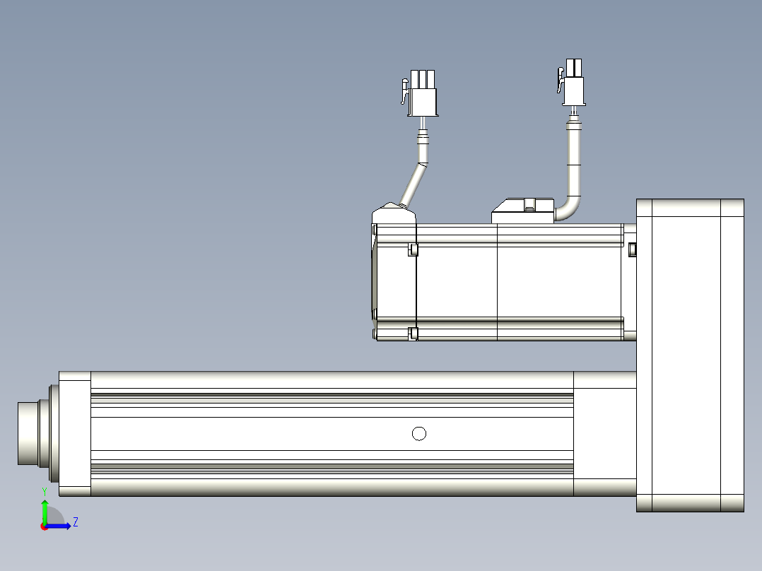 折返式电动缸左视图