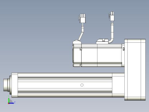 折返式电动缸左视缩略图