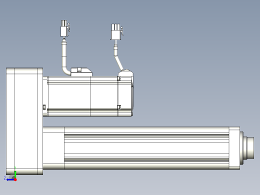 折返式电动缸右视缩略图