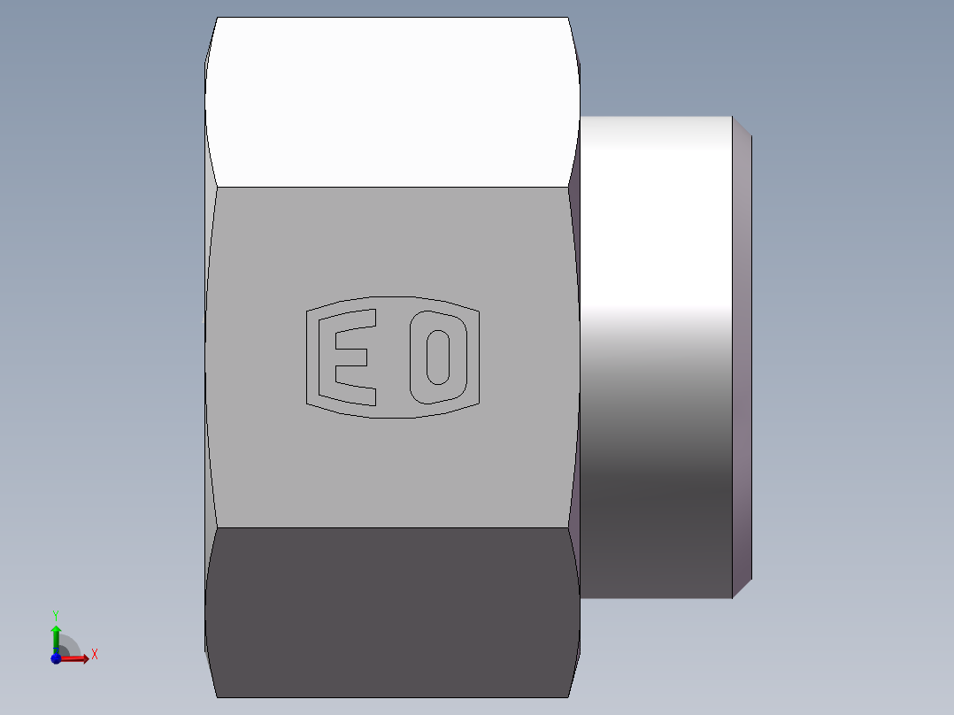 直通内螺纹接头、5CM-45-42前视图