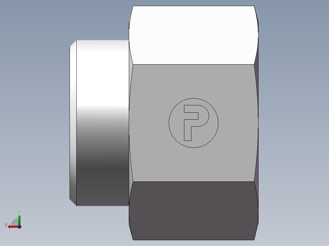 直通内螺纹接头、5CM-45-42后视图