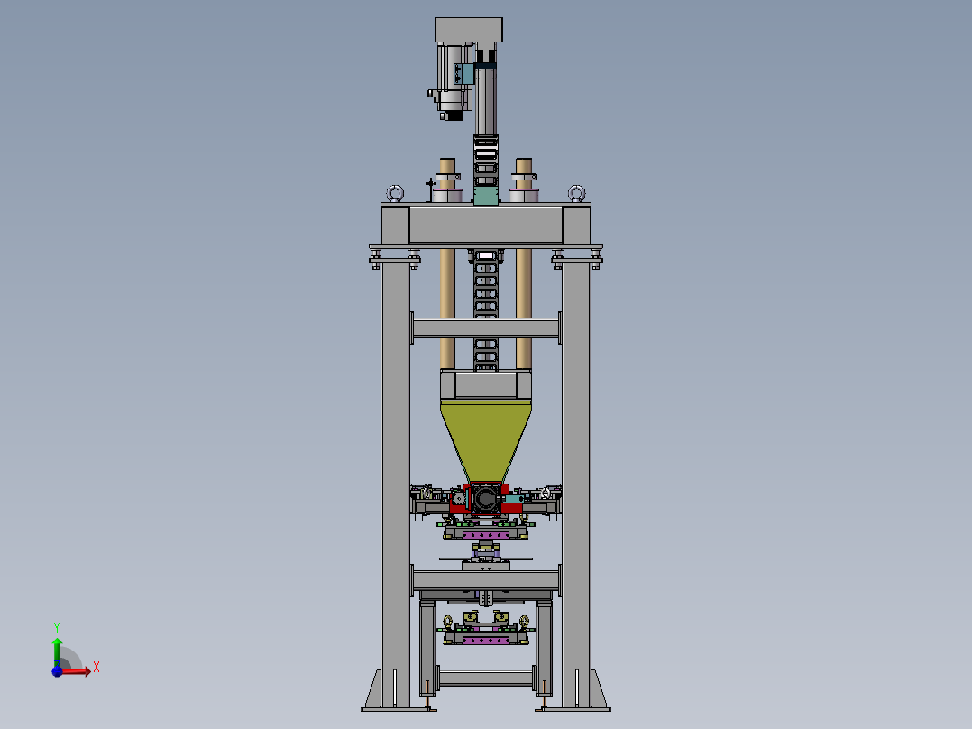 新能源电芯模组翻转机前视图