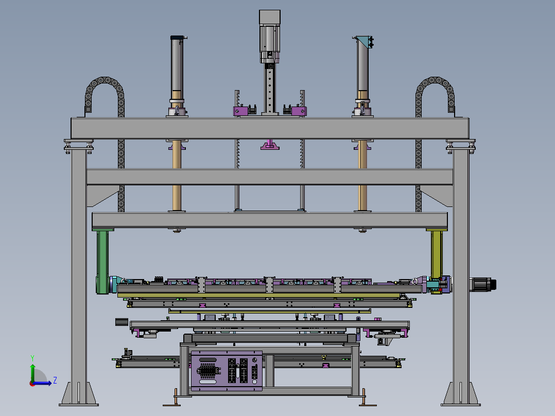 新能源电芯模组翻转机左视图