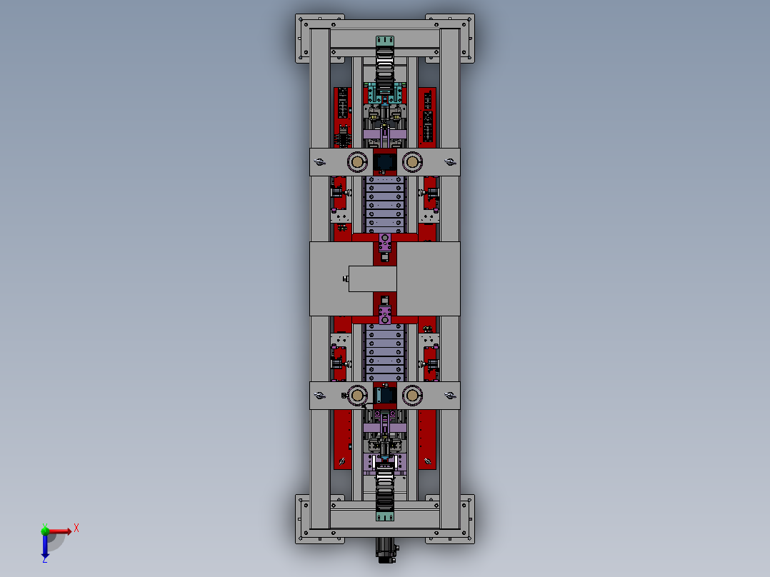 新能源电芯模组翻转机俯视图
