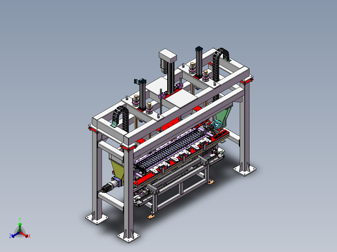 新能源电芯模组翻转机正等轴测图