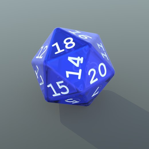 D20 标准二十面体骰子缩略图