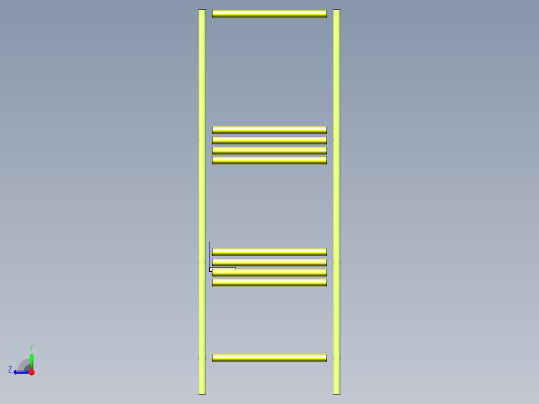 货架、4.5M 精益管流水线右视图
