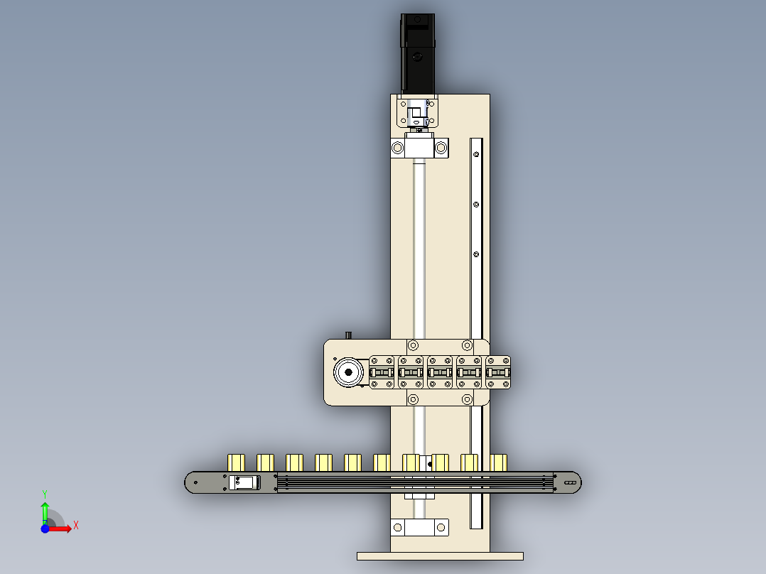 多产品同时翻转180°机构前视图