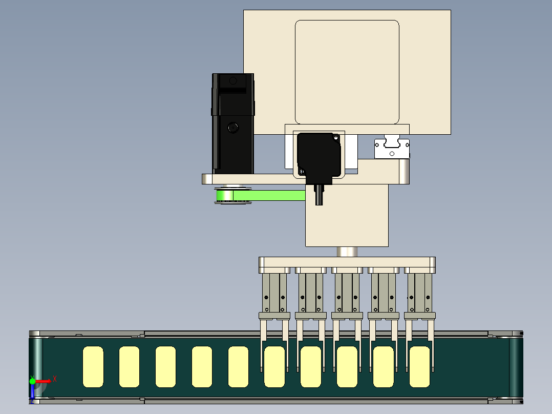 多产品同时翻转180°机构俯视图