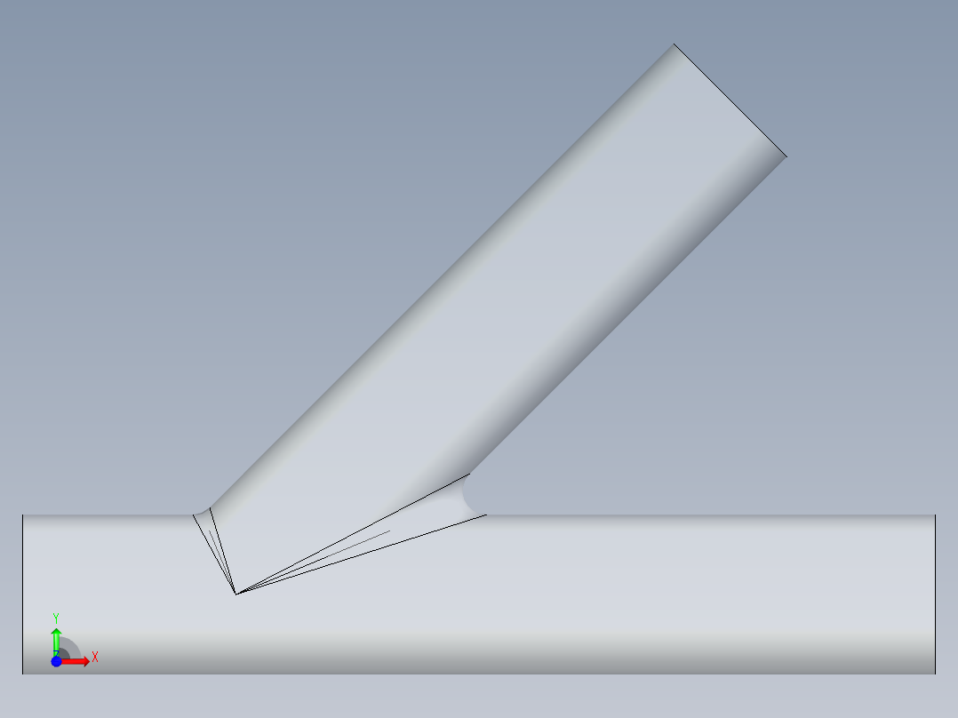 B3004529-三通管前视图