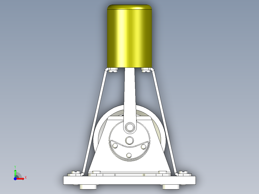 蒸汽机simple-steam-engine-6833-模型格式为 x_t前视图