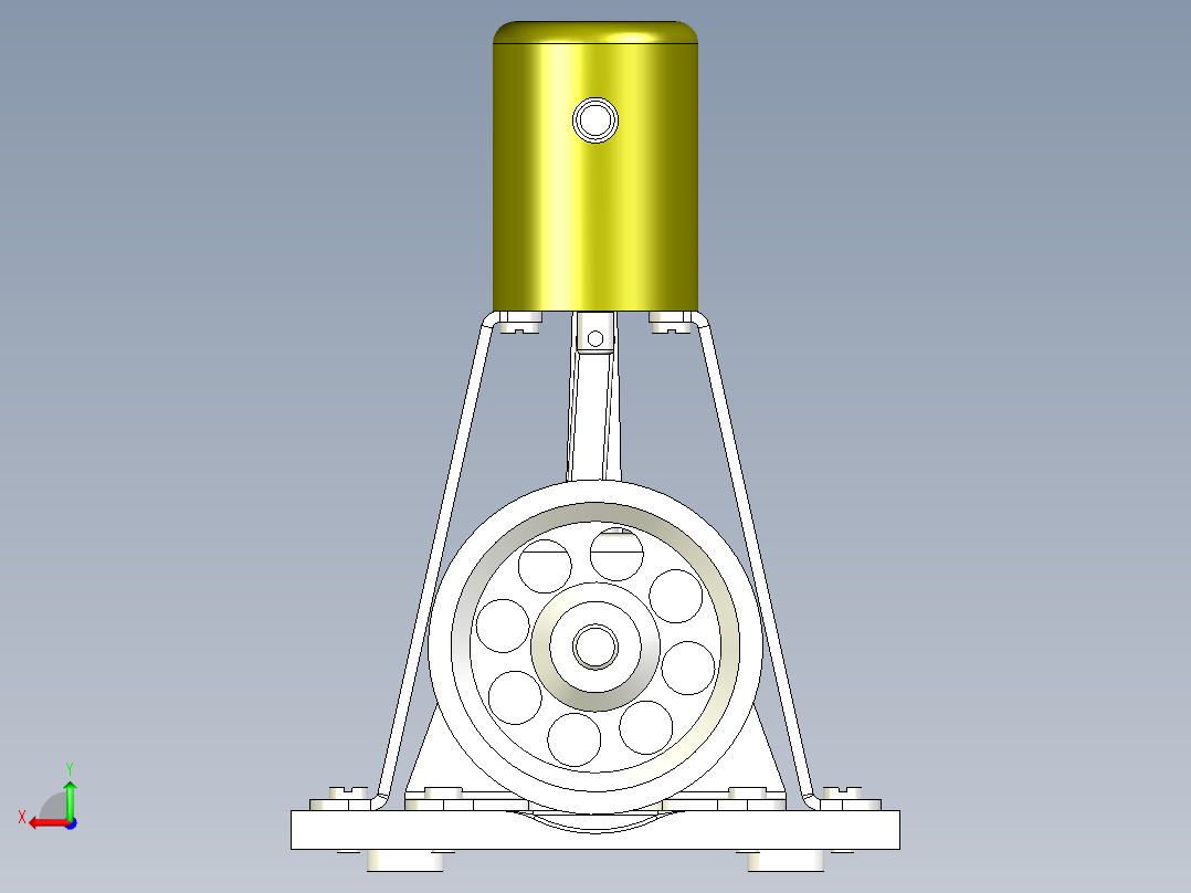 蒸汽机simple-steam-engine-6833-模型格式为 x_t后视图