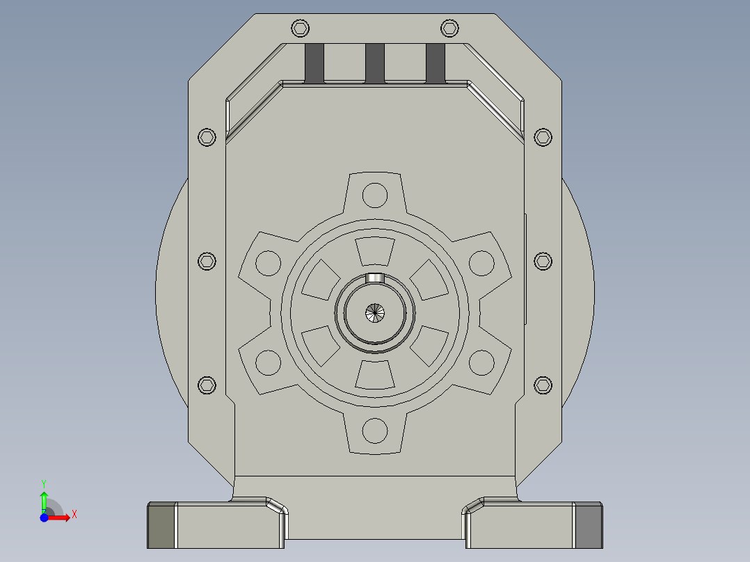 TRC01IEC系列斜齿轮减速机TRC01M01-63B5-382前视图
