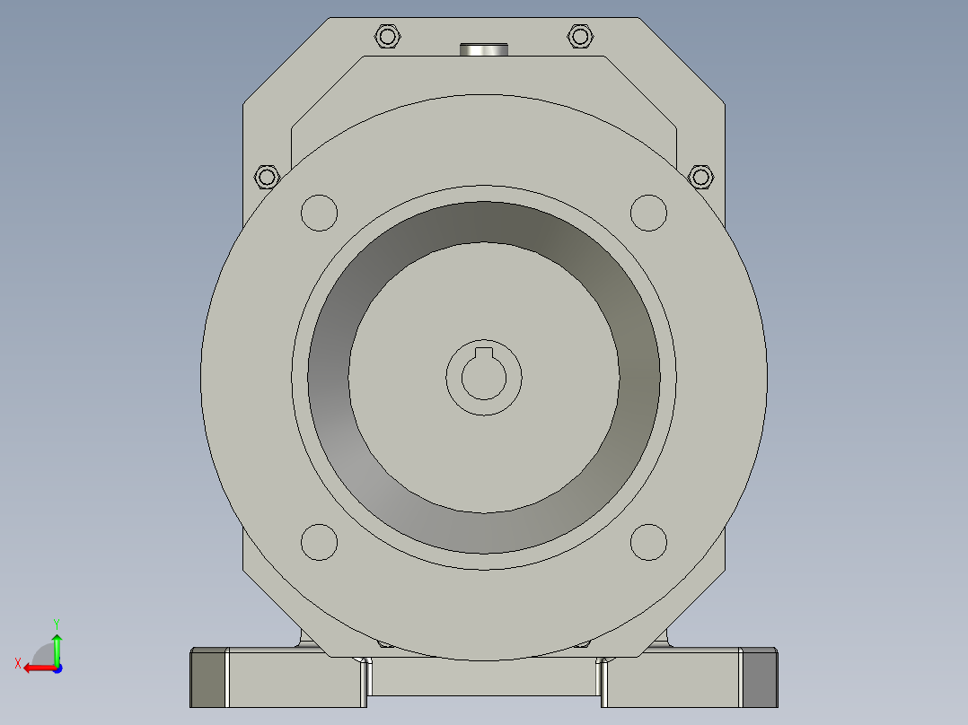 TRC01IEC系列斜齿轮减速机TRC01M01-63B5-382后视图