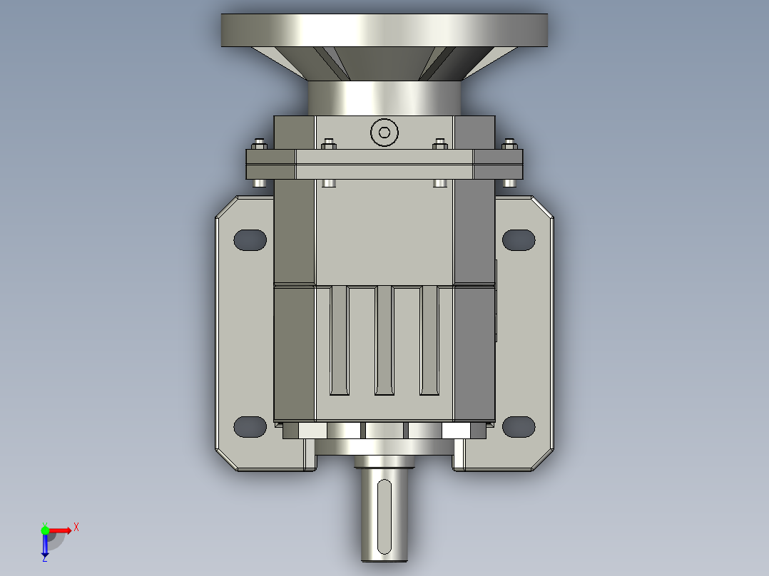 TRC01IEC系列斜齿轮减速机TRC01M01-63B5-382俯视图