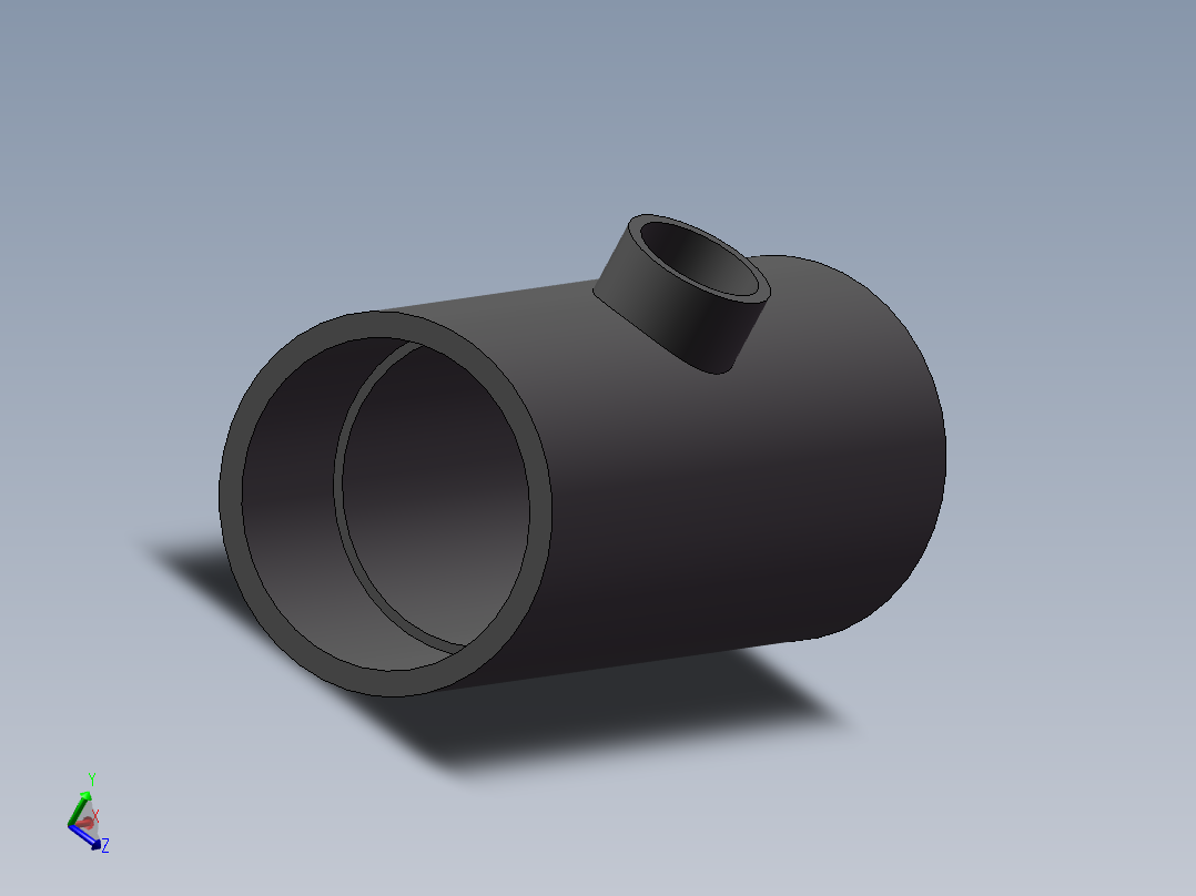 UPVC_RTEE_DN125_80主视图