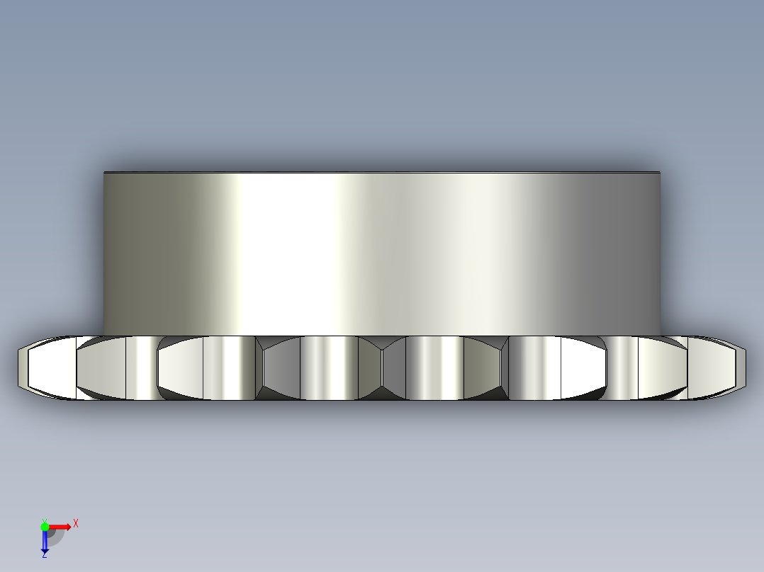 链轮-12A系列19齿俯视图