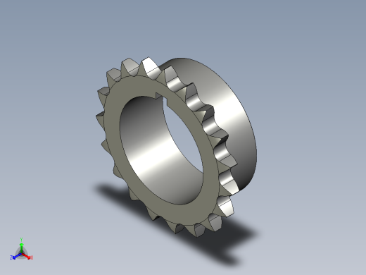 链轮-12A系列19齿正等轴测缩略图