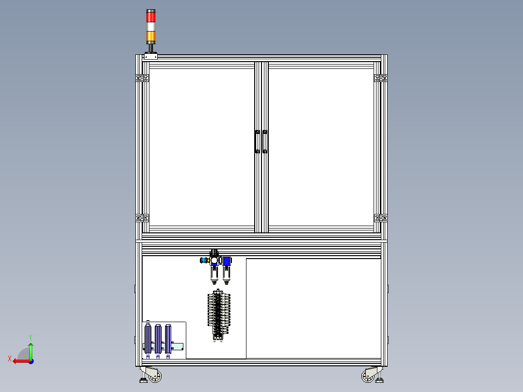 齿轮组件装配设备后视图