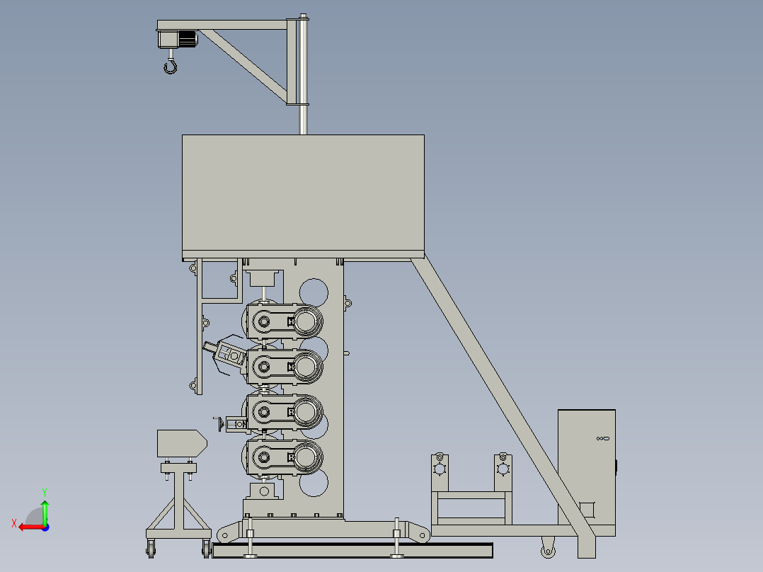 压膜造型机后视图
