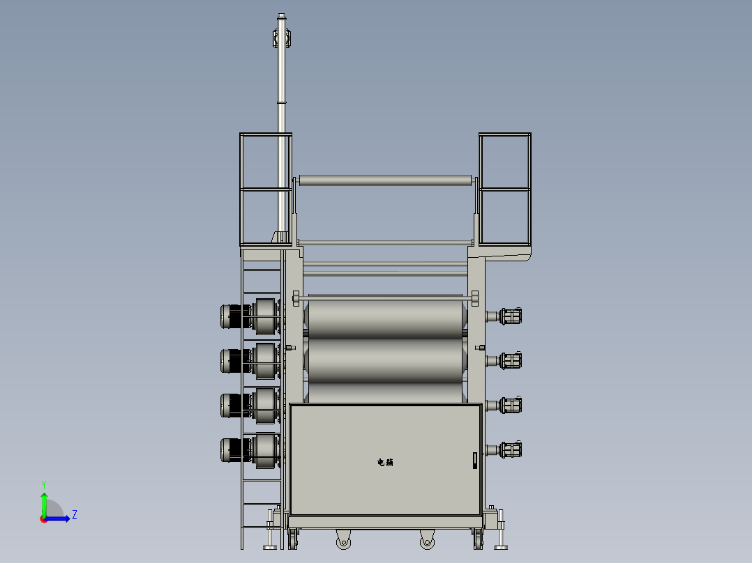 压膜造型机左视图