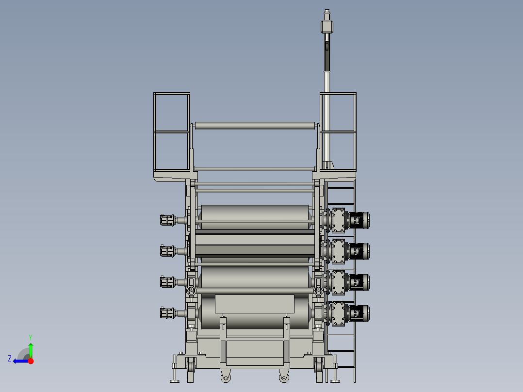 压膜造型机右视图