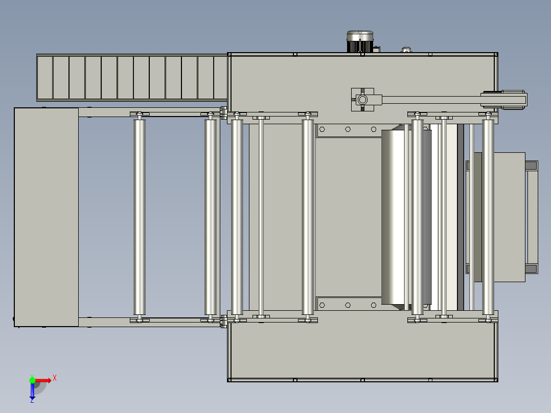 压膜造型机俯视图