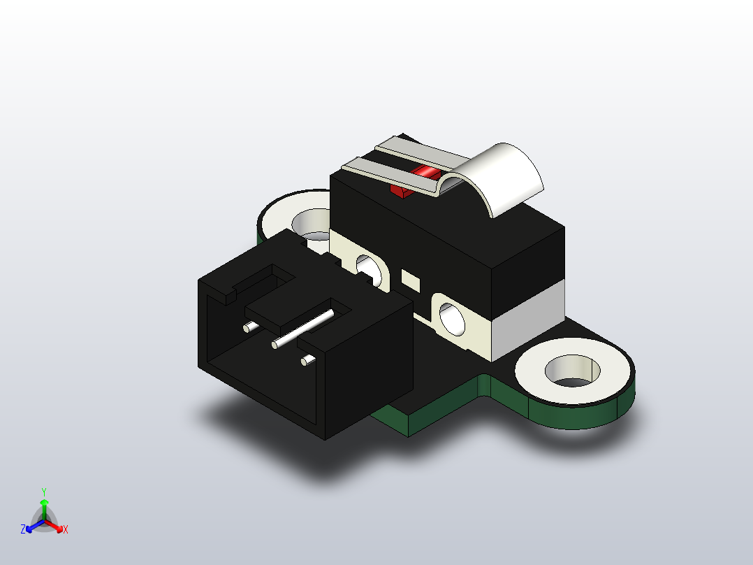 终点挡板(终点挡板-限位开关)主视图