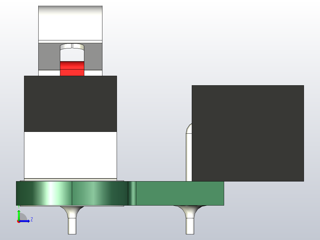 终点挡板(终点挡板-限位开关)左视图