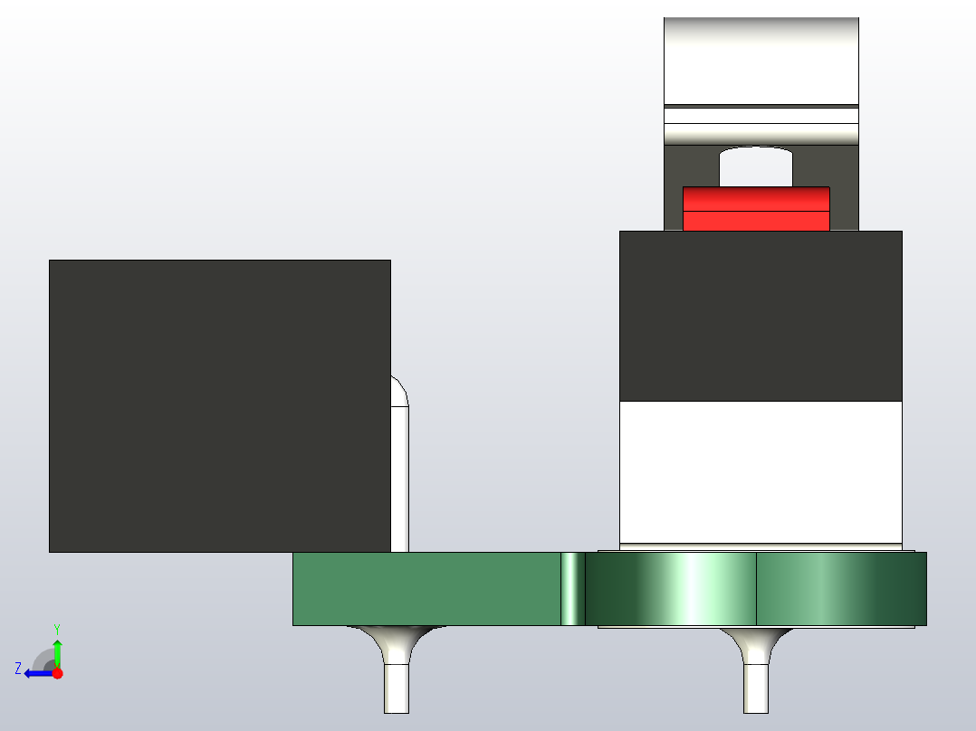 终点挡板(终点挡板-限位开关)右视图