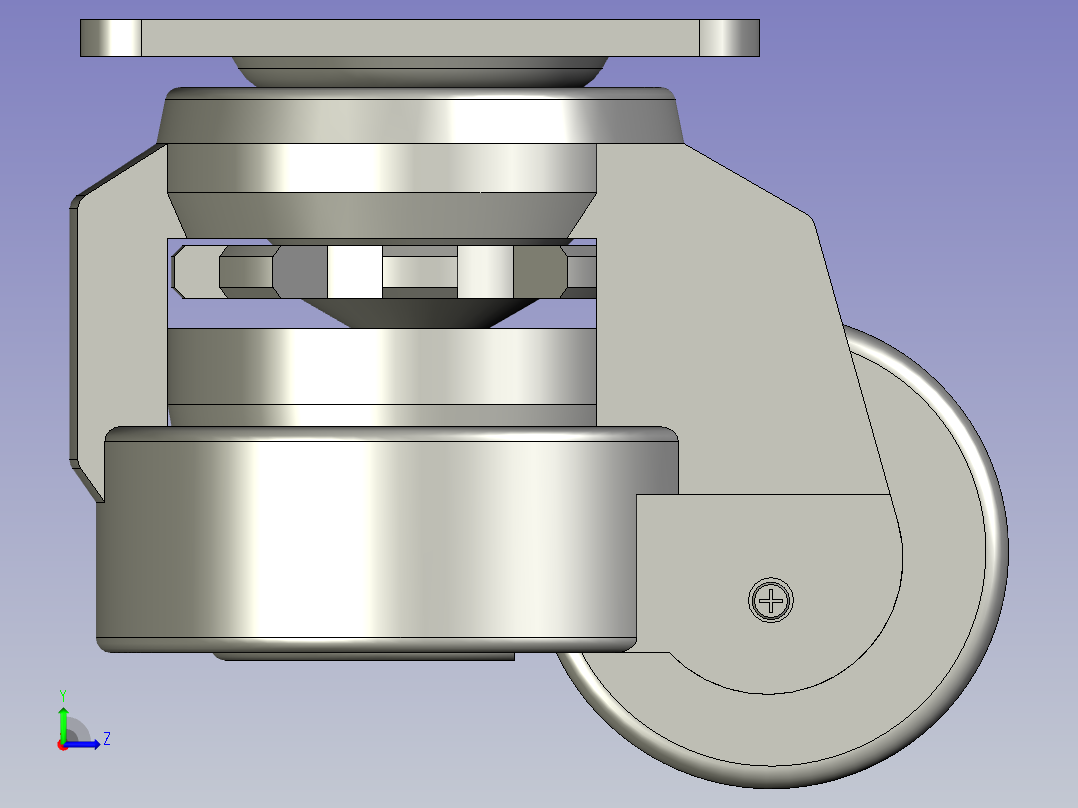CGR51-80-U脚轮左视图