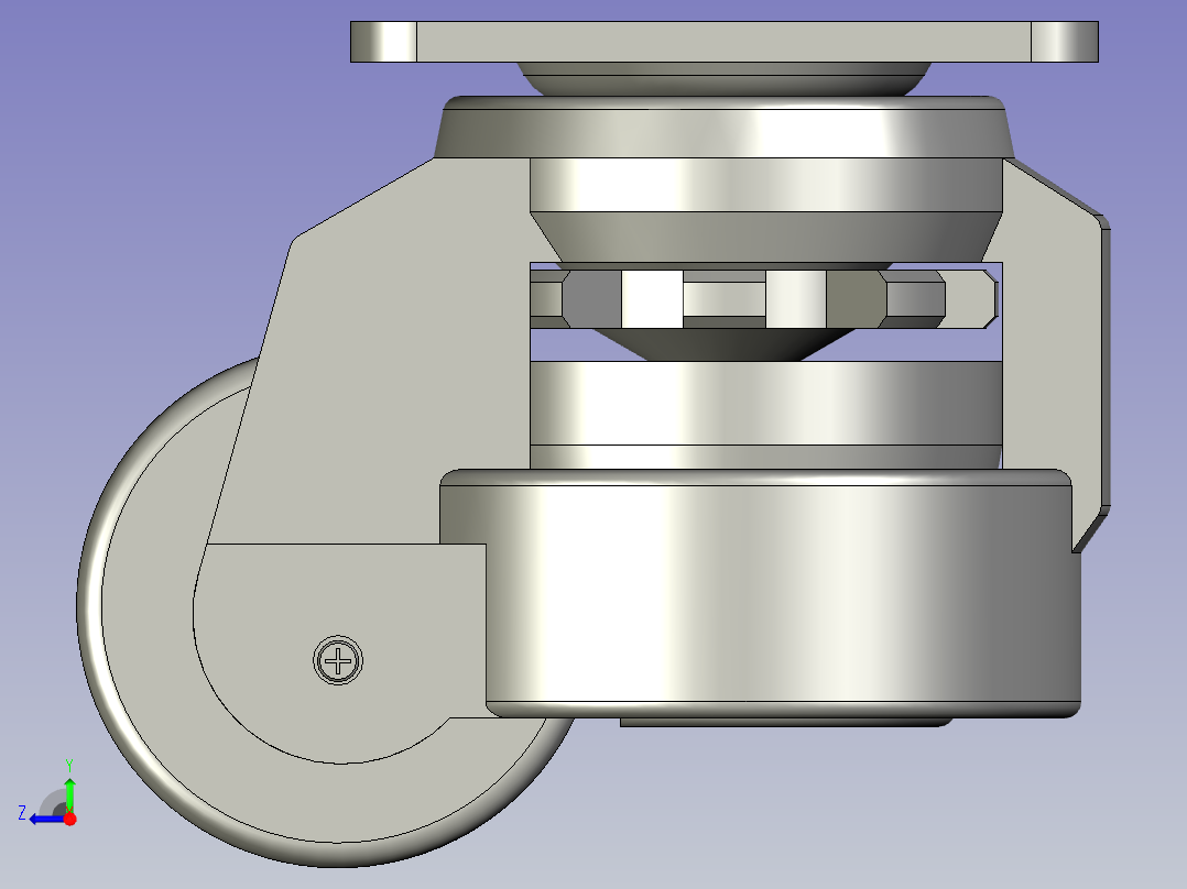 CGR51-80-U脚轮右视图