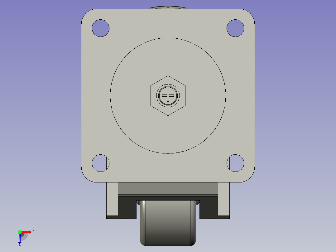 CGR51-80-U脚轮俯视图
