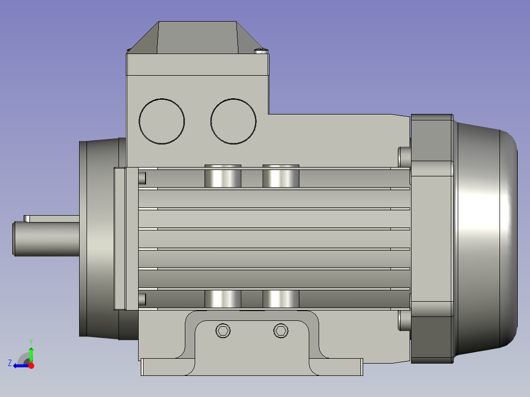 IMB3H56-90通用电机三相异步电动机SEW电机厂家YS-562-4-B3右视图